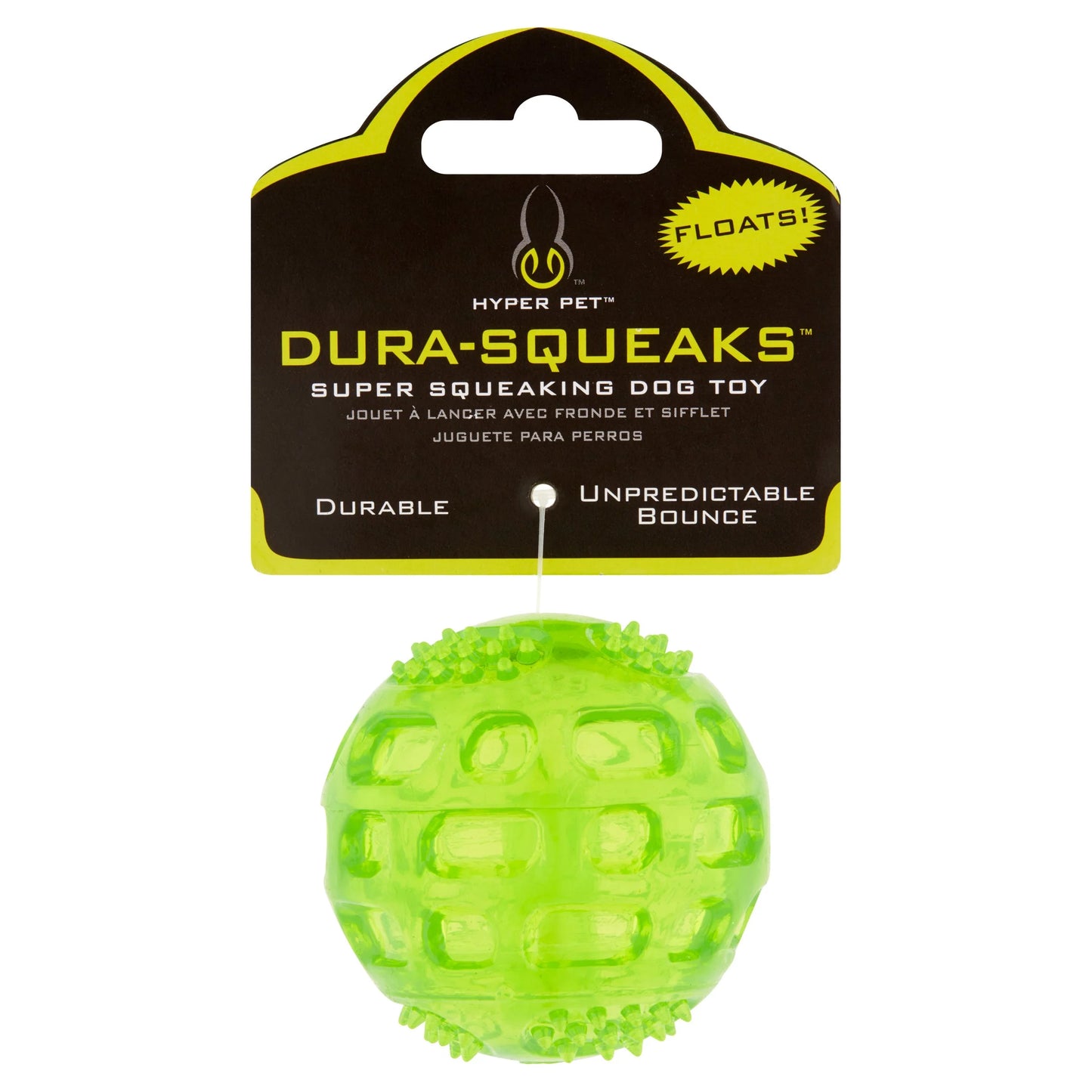 Dura-Squeaks Super Squeaky Dog Ball, Green