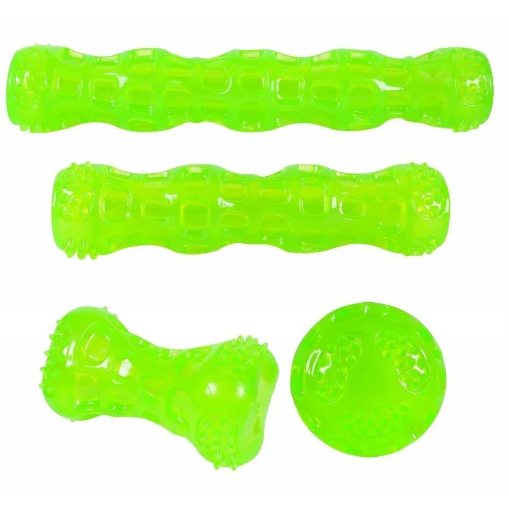 Super Squeaky Dog Toy, Green