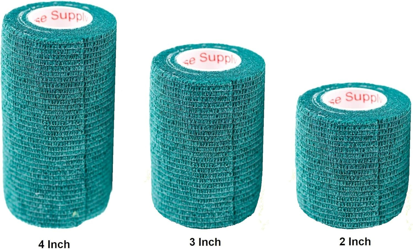 Vet Wrap Tape (Hunter Green) (2 Pack) (3 Inch X 15 Feet) Self Adhesive