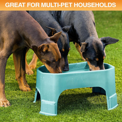 Extra Large Raised Dog Water Bowl (2.25 Gallon XL Capacity)