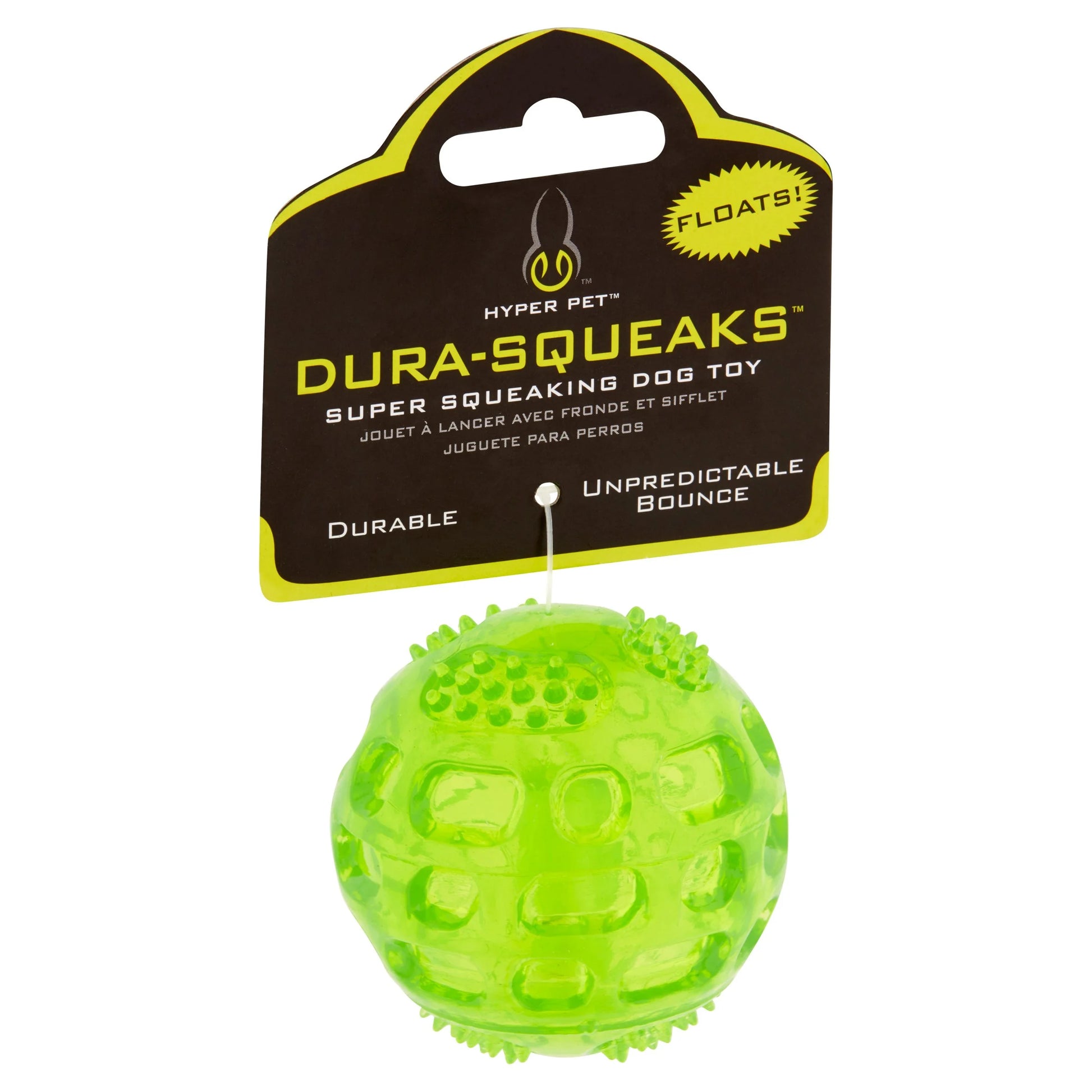 Dura-Squeaks Super Squeaky Dog Ball, Green
