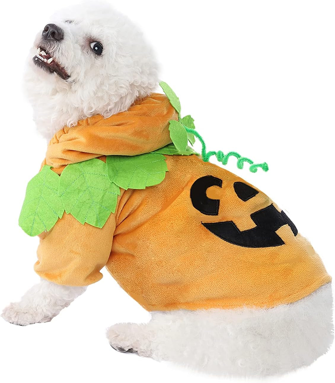 Pet Dog Cute Pumpkin Hoodie Costume for Halloween Dress up Party, Pet Carnival