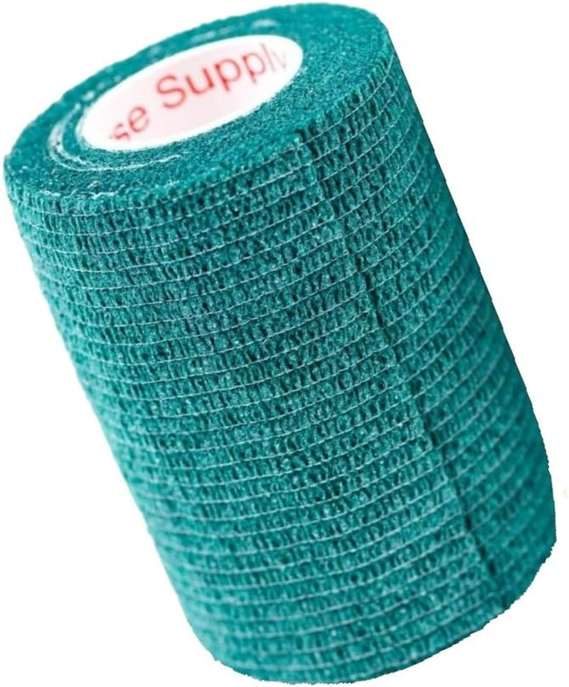 Vet Wrap Tape (Hunter Green) (2 Pack) (3 Inch X 15 Feet) Self Adhesive 