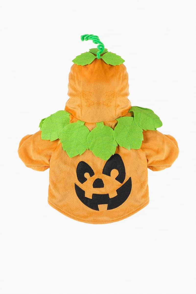 Pet Dog Cute Pumpkin Hoodie Costume for Halloween Dress up Party, Pet Carnival