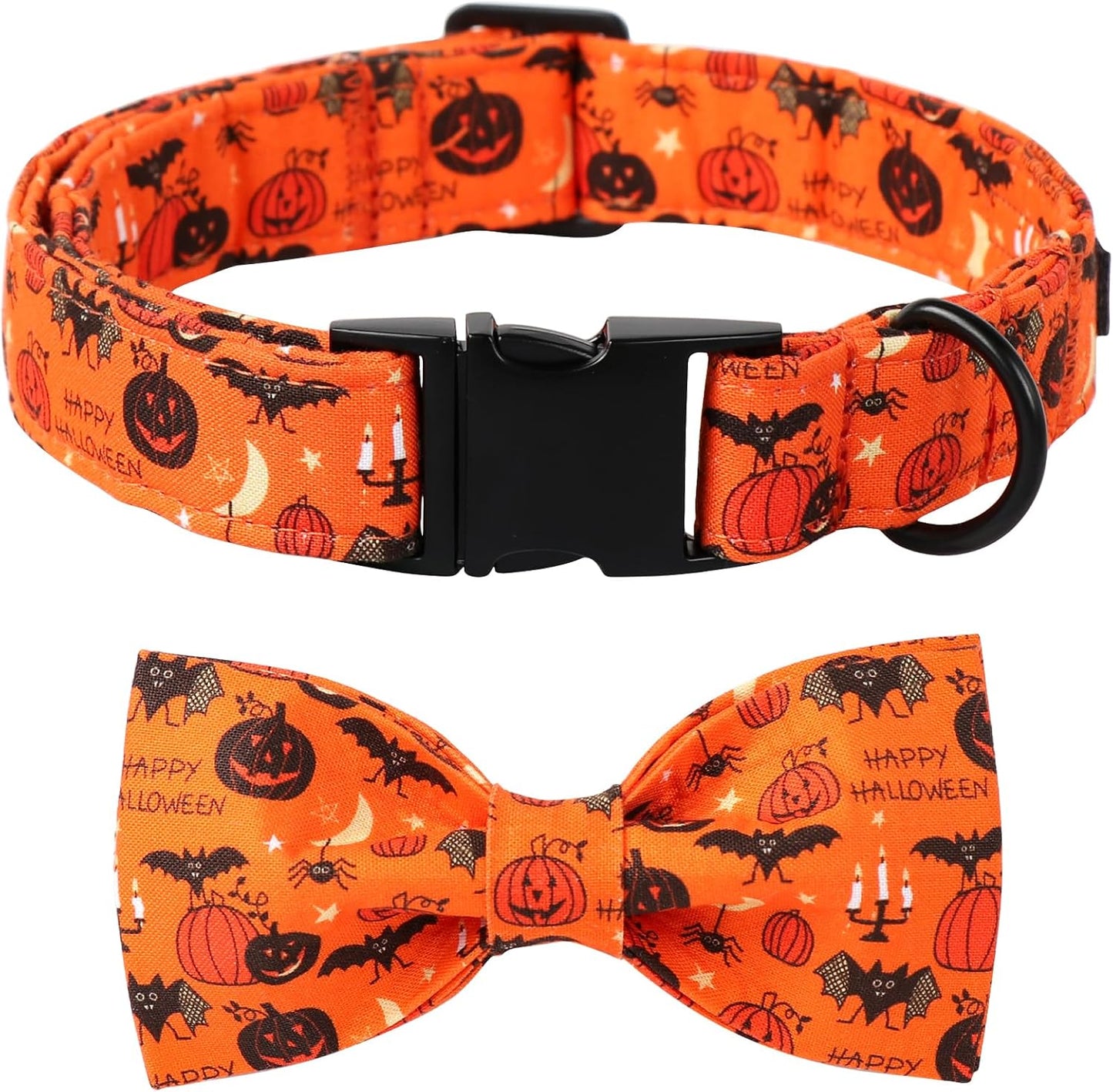 Fall Bat Halloween Dog Collar