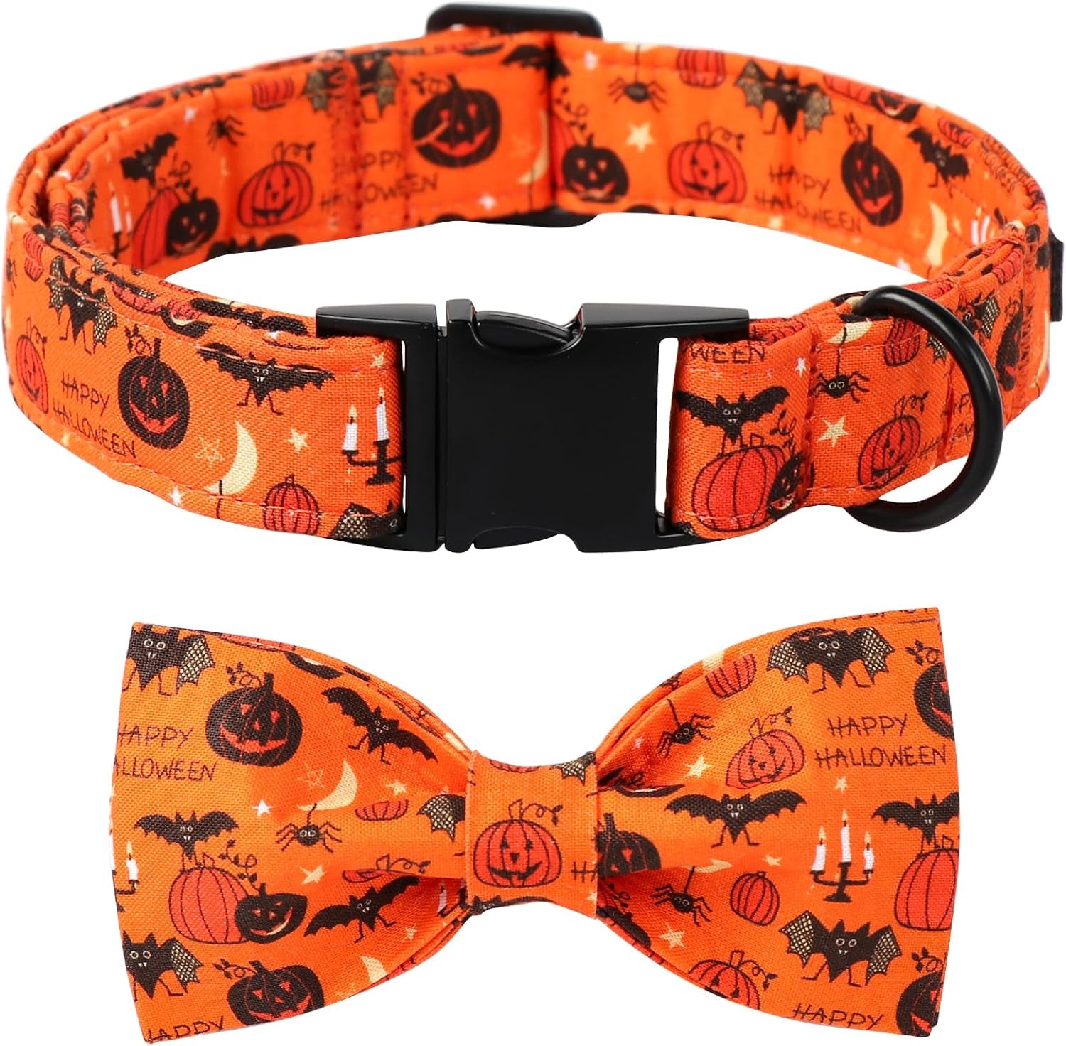Fall Bat Halloween Dog Collar