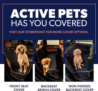 Dog Car Seat Cover for Back Seat, Standard 53"X56", Orange