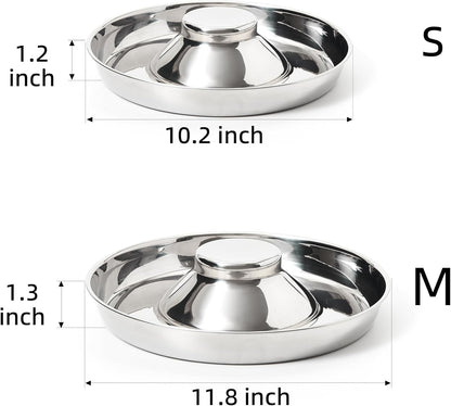 Stainless Steel Puppy Bowls, Set of 2