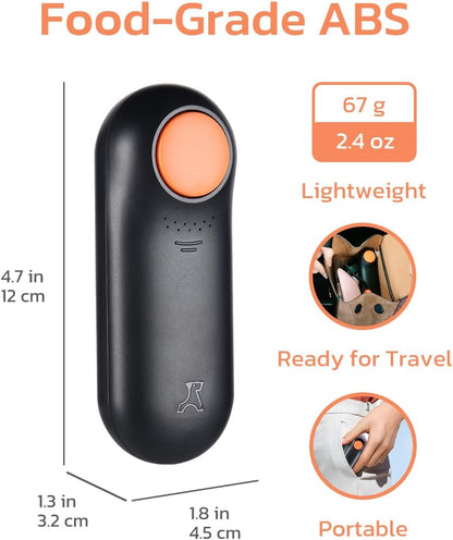  Dual Use 2 in 1 Dog Clicker for Training - Durable, Light (2.36 Oz), Easy to Clean & Handle, Innovative Design, Black