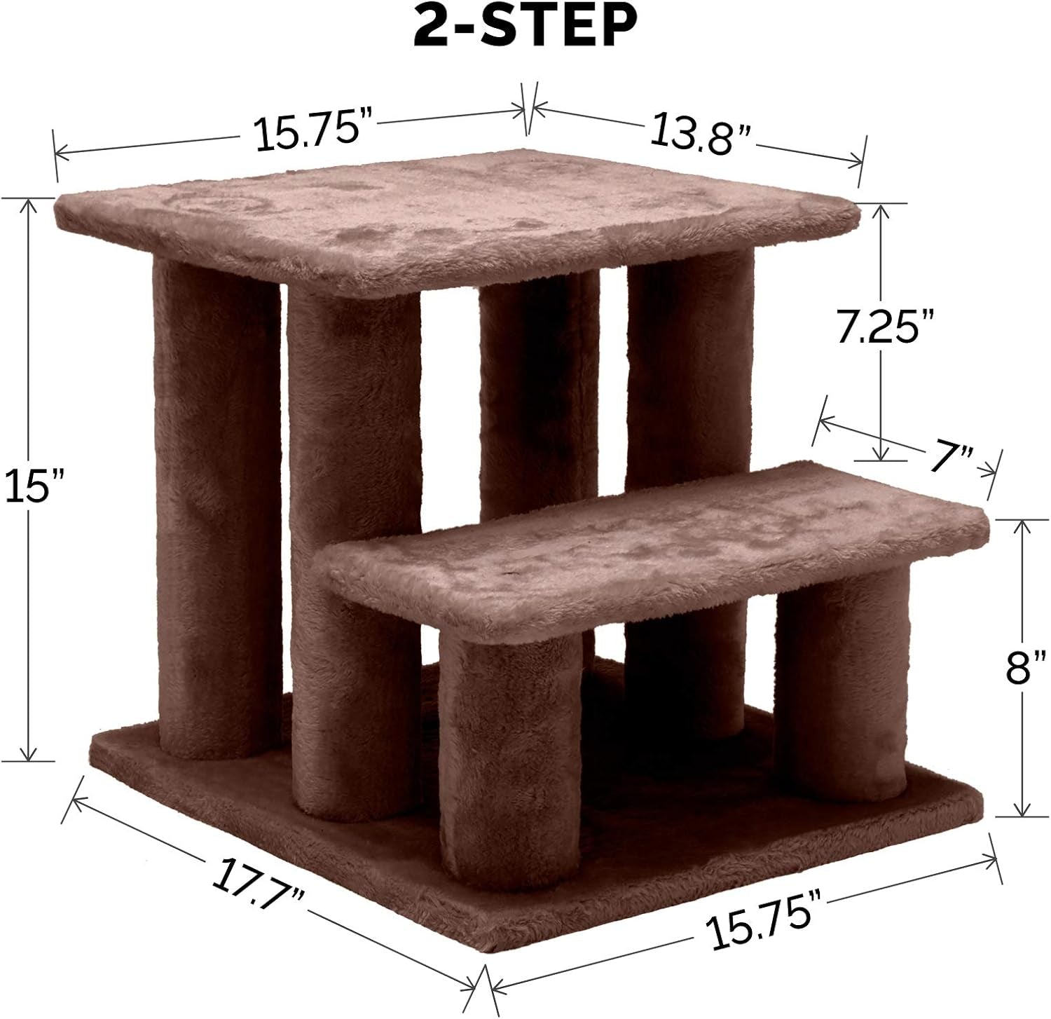 Steady Paws 3-Step Pet Stairs for High Beds & Sofas