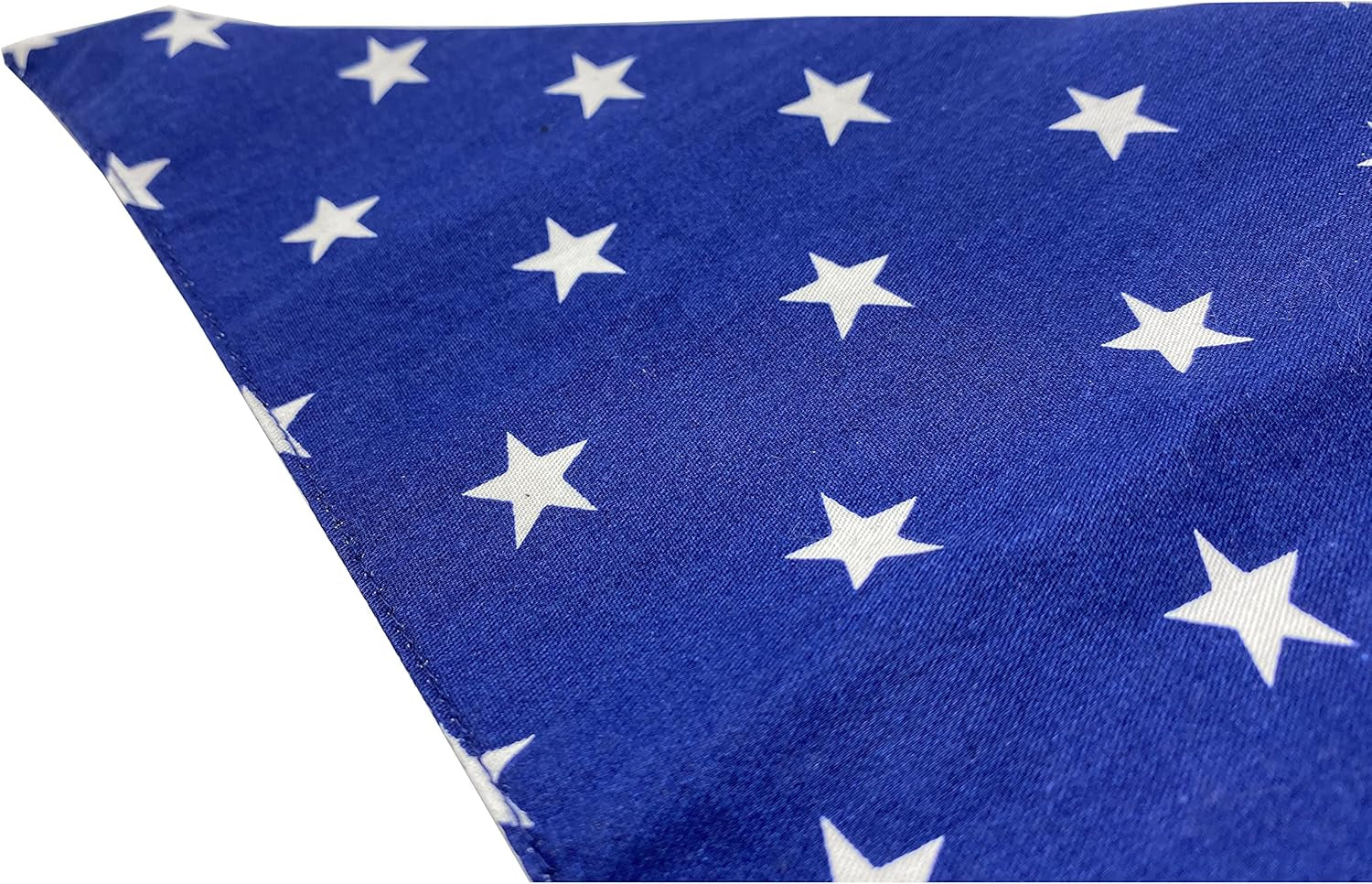 Patriotic Dog Bandanas 2 Pack, Reversible American Flag Pet Scarf for Boy and Girl, Premium Durable Fabric, Patriotic Bandana for Large and Extra Large Dogs (X-Large)
