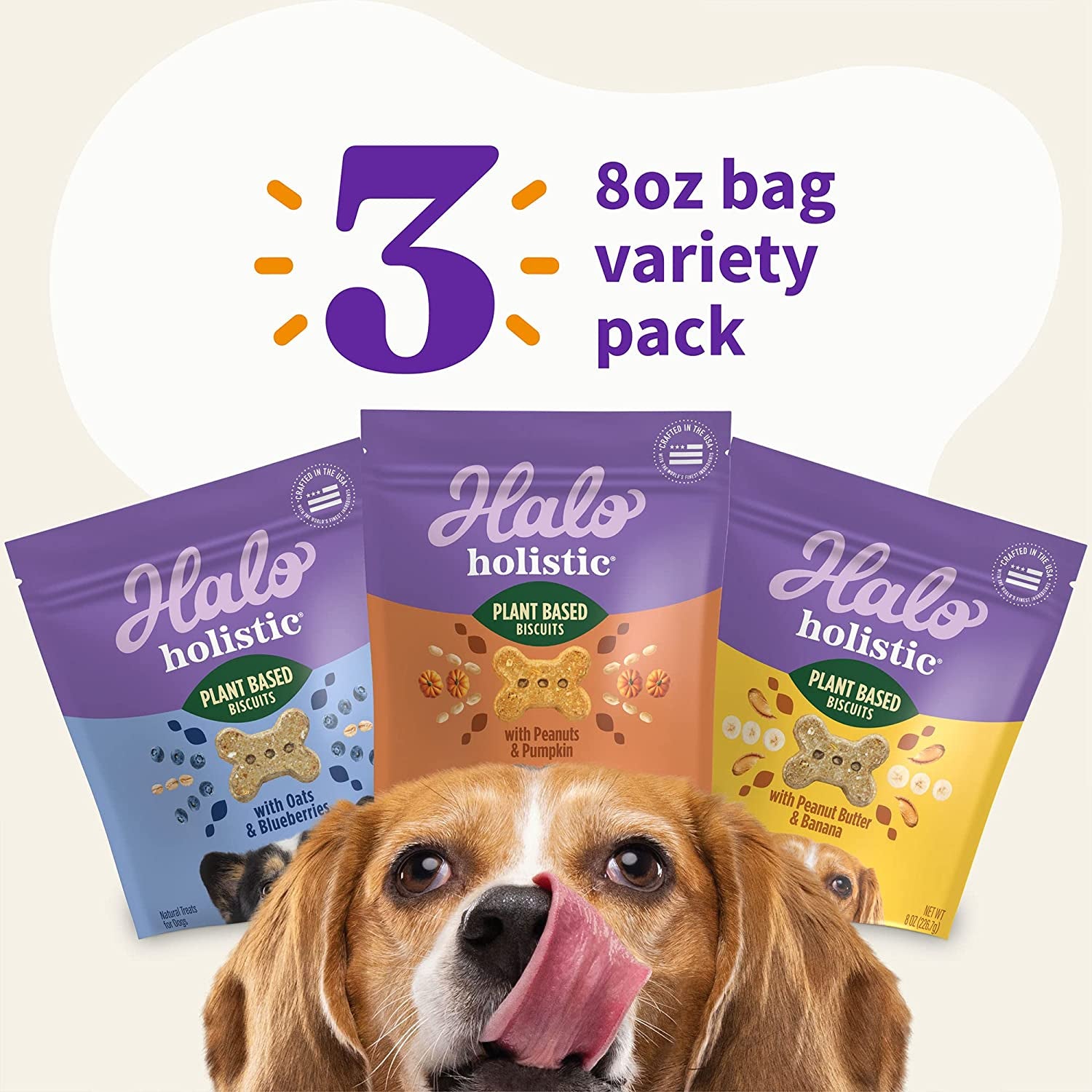 Holistic Vegan Dog Variety Treats(Pack of 3)